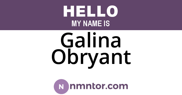 Galina Obryant
