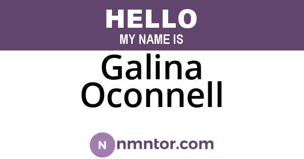 Galina Oconnell