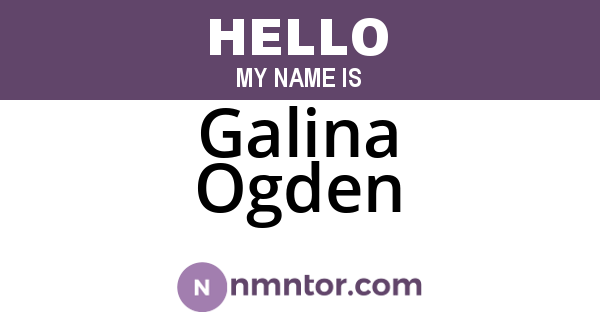 Galina Ogden