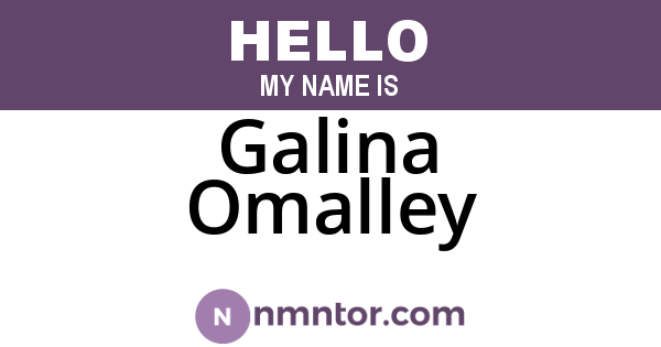 Galina Omalley