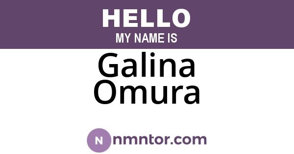 Galina Omura