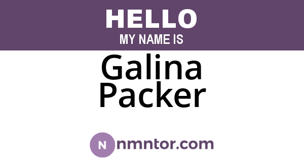 Galina Packer