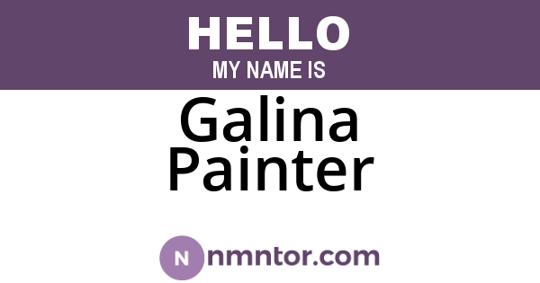 Galina Painter