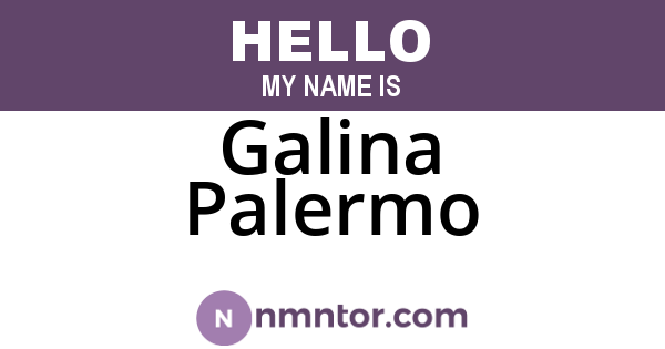 Galina Palermo