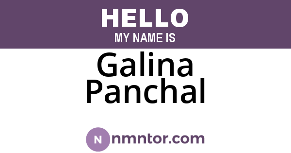 Galina Panchal