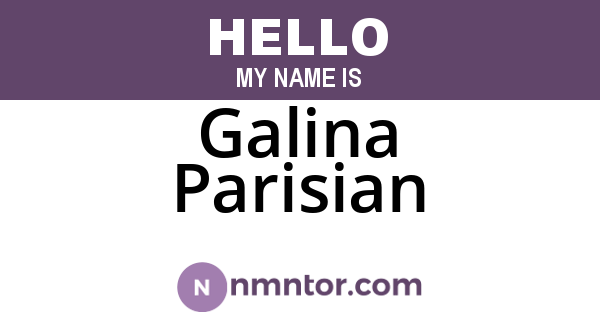 Galina Parisian