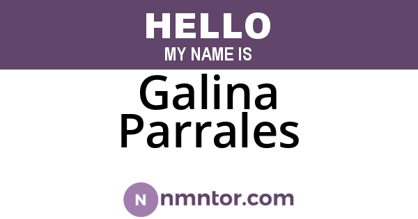 Galina Parrales