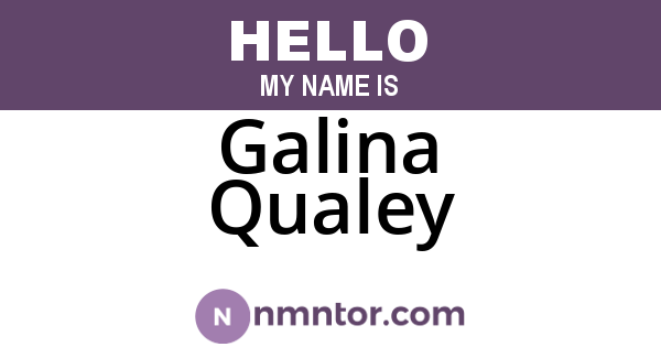 Galina Qualey