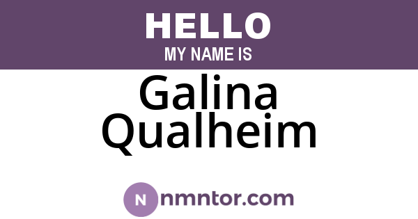Galina Qualheim
