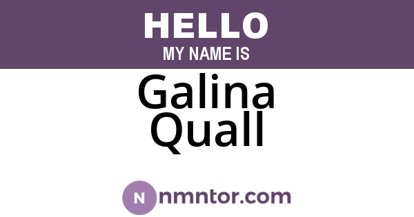 Galina Quall