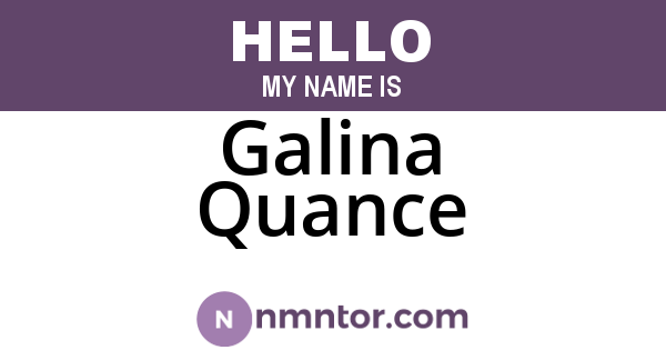 Galina Quance