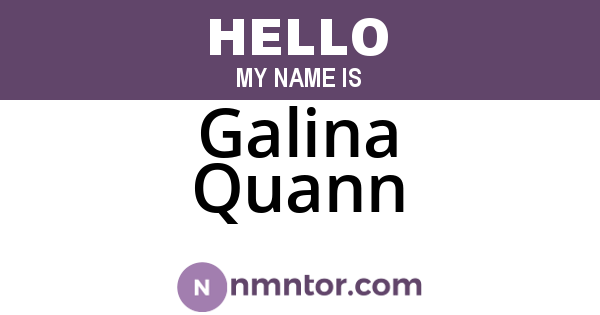 Galina Quann