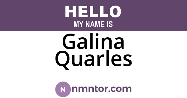 Galina Quarles