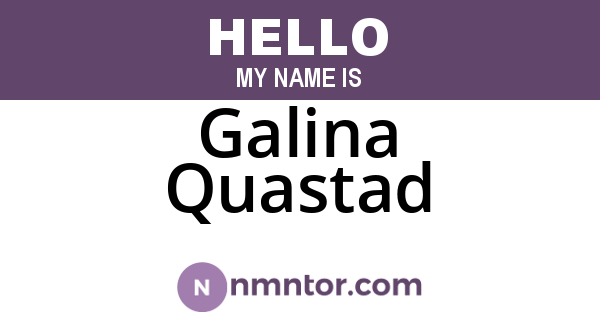 Galina Quastad