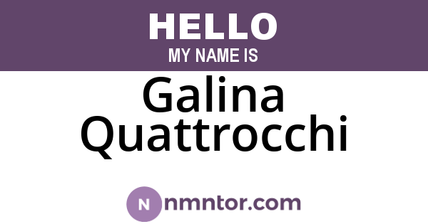 Galina Quattrocchi