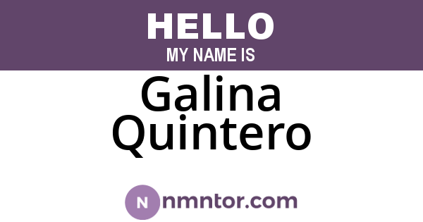 Galina Quintero