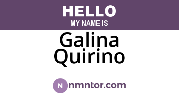 Galina Quirino