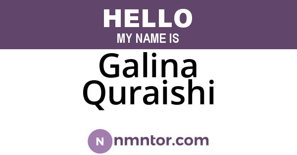 Galina Quraishi