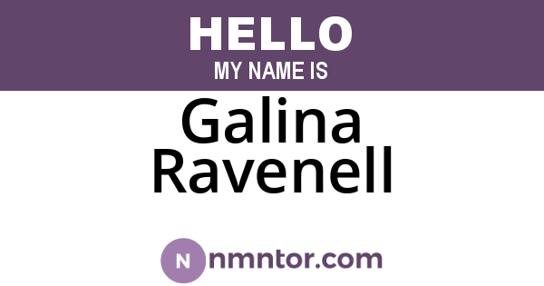 Galina Ravenell