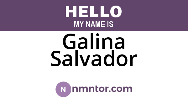 Galina Salvador