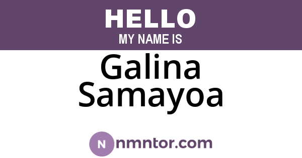 Galina Samayoa