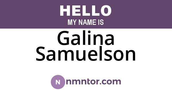 Galina Samuelson
