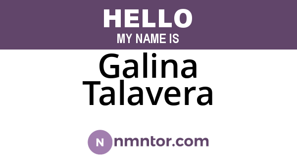 Galina Talavera