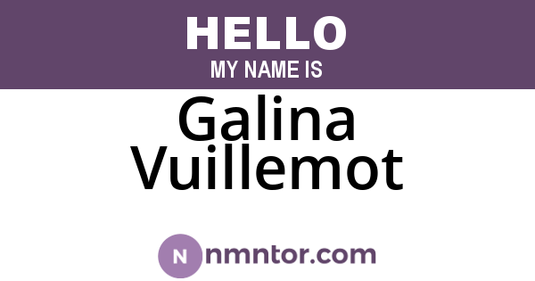 Galina Vuillemot