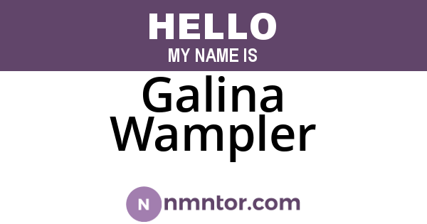 Galina Wampler