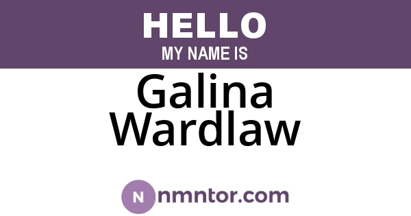 Galina Wardlaw