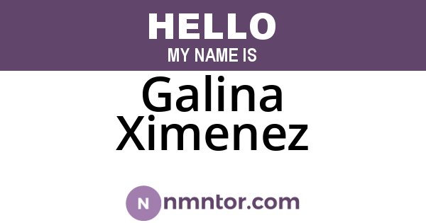 Galina Ximenez