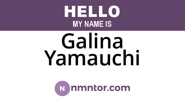 Galina Yamauchi