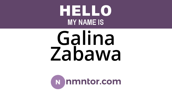 Galina Zabawa