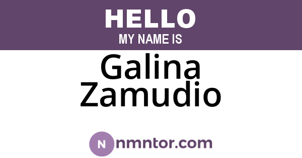 Galina Zamudio