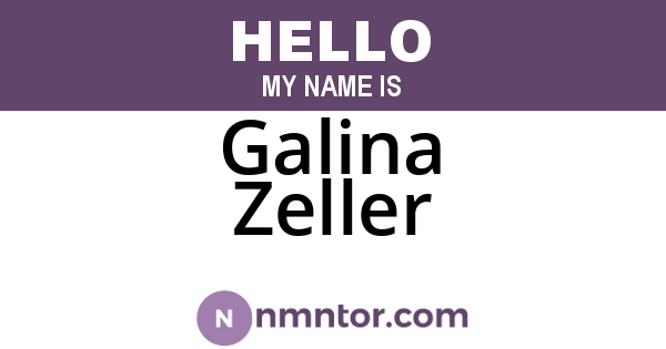 Galina Zeller