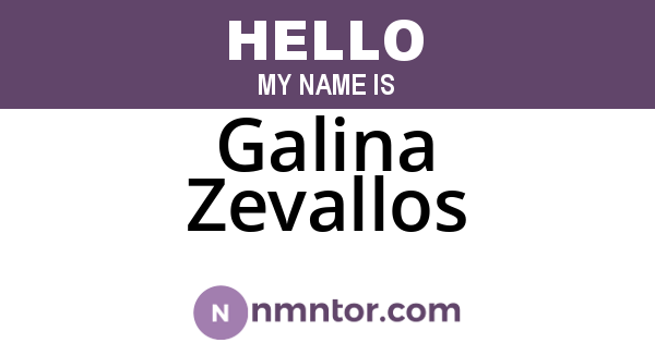 Galina Zevallos
