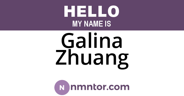 Galina Zhuang