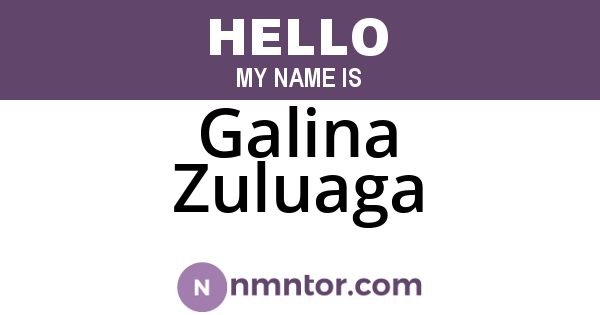 Galina Zuluaga