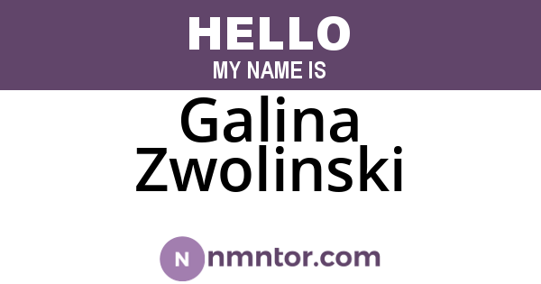 Galina Zwolinski