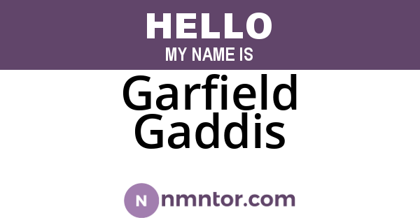Garfield Gaddis
