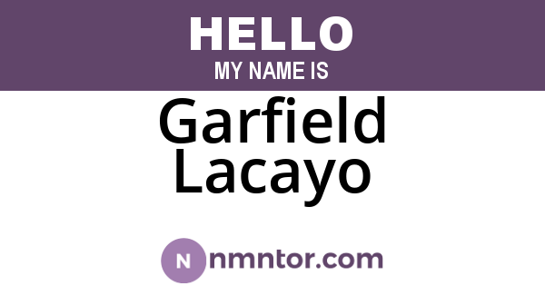 Garfield Lacayo