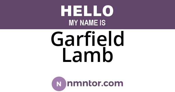 Garfield Lamb