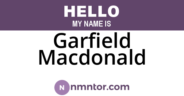 Garfield Macdonald