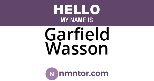 Garfield Wasson