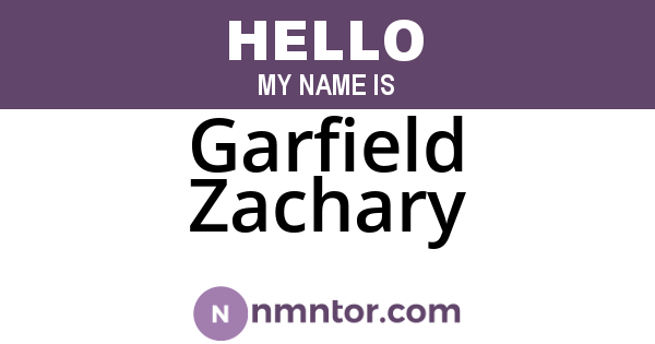 Garfield Zachary