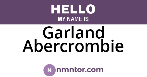 Garland Abercrombie