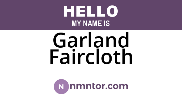 Garland Faircloth