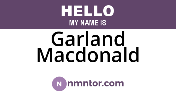 Garland Macdonald