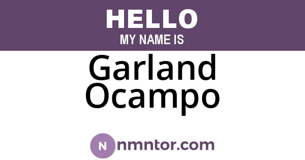 Garland Ocampo