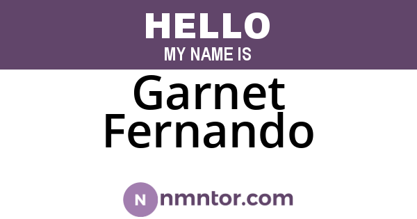 Garnet Fernando